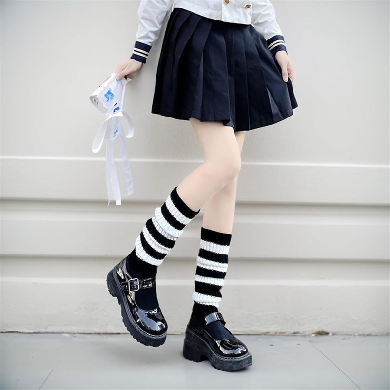Insdark Goth Leg Warmers Women Japanese Gothic Y2k Harajuku Grunge Emo Punk 80s - Image 5